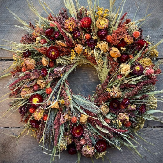 Handcrafted Dried Floral Wreath (#3)