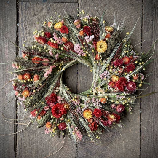 Handcrafted Dried Floral Wreath (#1)