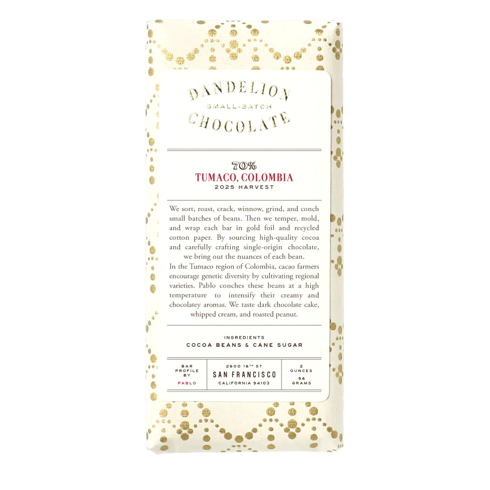 Single-Origin Tumaco Chocolate Bar, 70%